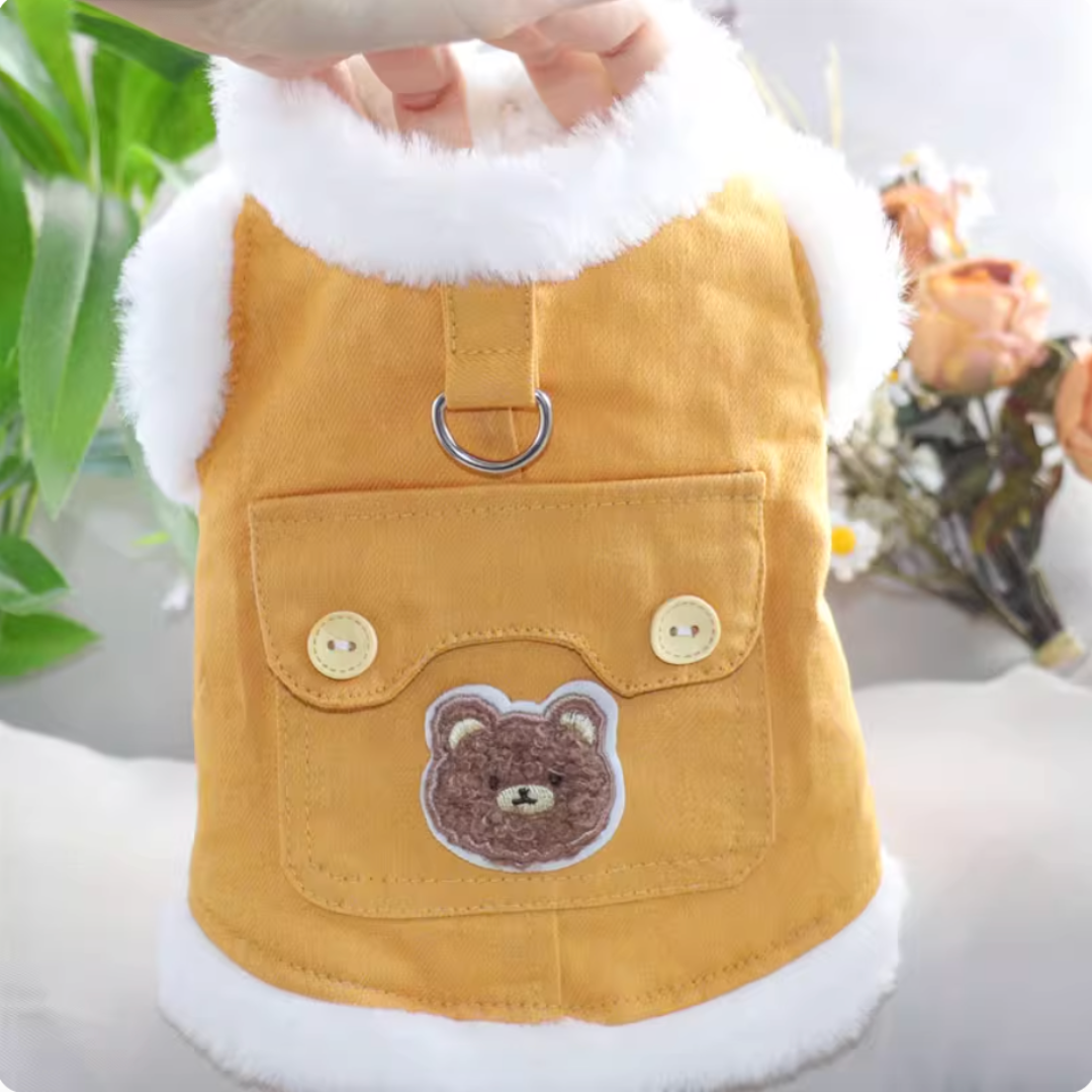 Winter Teddy Bear Coat for Small Dogs (Latchable)