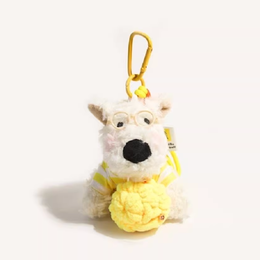 West Highland Backpack Keychain Plush Toy