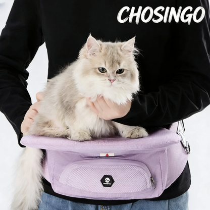 Foldable Pet Waist Carrier – Hands-Free Hip Seat for Cats & Small Dogs