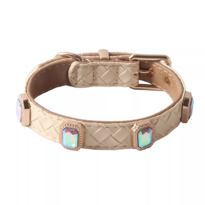 Retro-Style Braided Texture Pet Collar