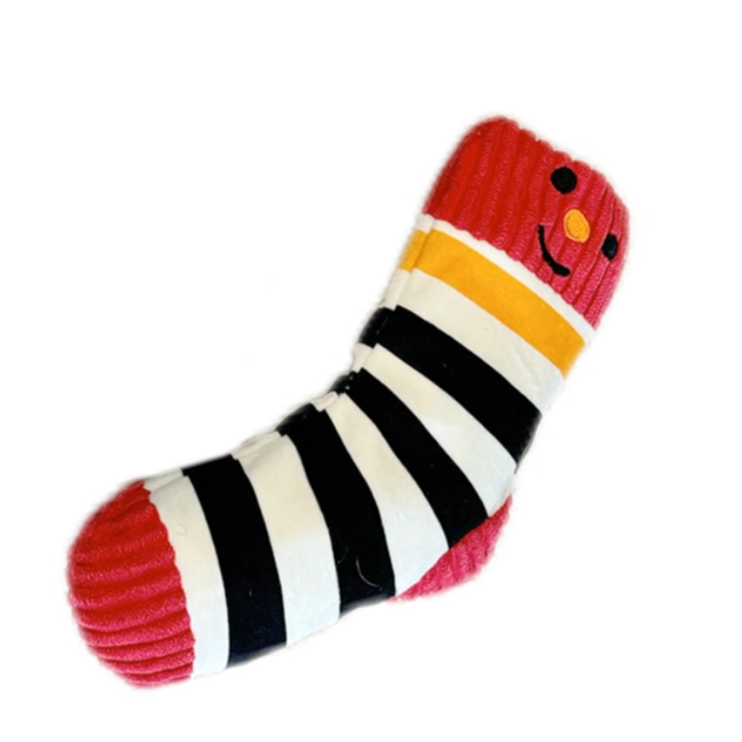 Cute Plush Sock-Shaped Treat Dispenser Toy