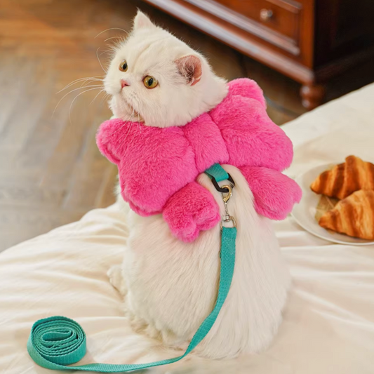 Extra-Large Bow Pet Chest Harness Leash