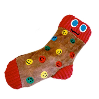Cute Plush Sock-Shaped Treat Dispenser Toy