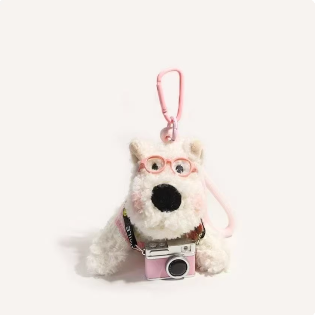 West Highland Backpack Keychain Plush Toy