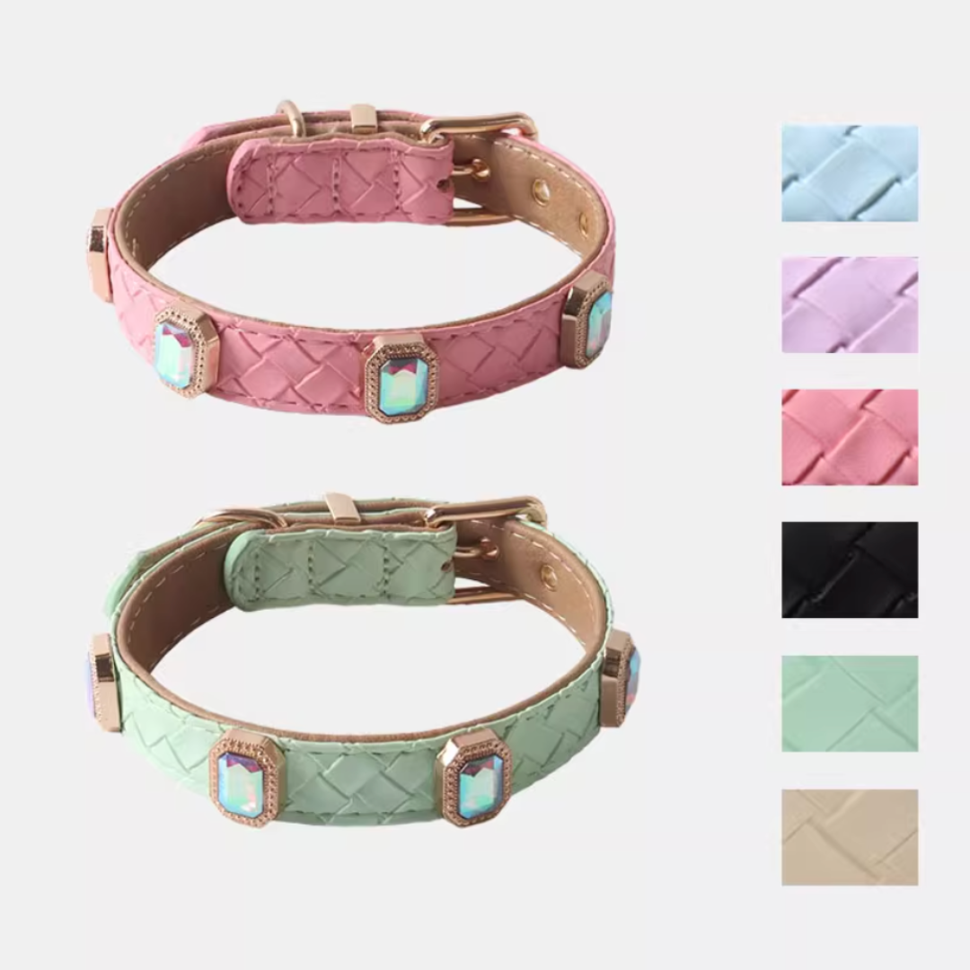Retro-Style Braided Texture Pet Collar