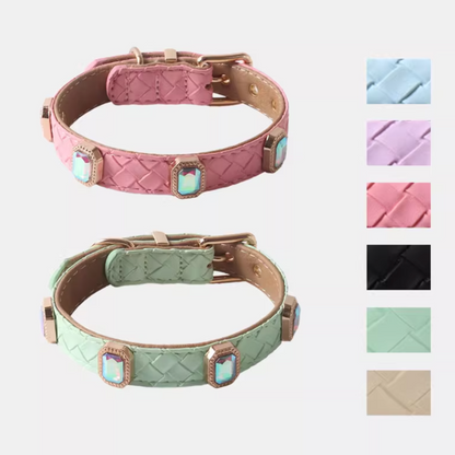 Retro-Style Braided Texture Pet Collar