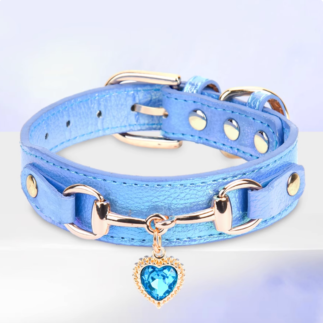 Pink | Black | Blue Heart Pendant Decorated Necklace