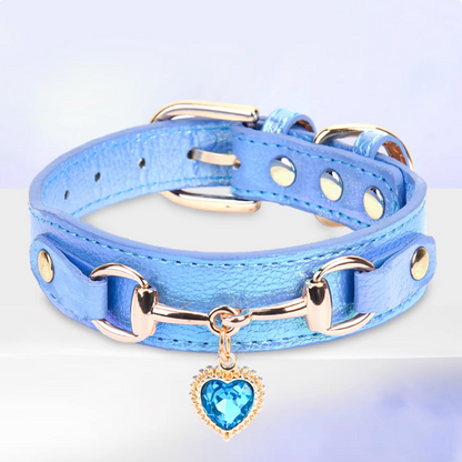 Pink | Black | Blue Heart Pendant Decorated Necklace