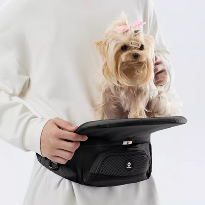 Foldable Pet Waist Carrier – Hands-Free Hip Seat for Cats & Small Dogs