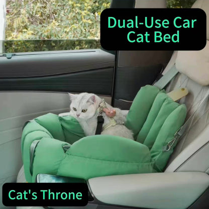 Meow Tea Green Cat Handheld & Car Dual-Use Travel Bag