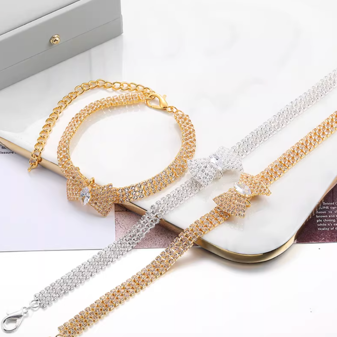 Pet Crystal Zircon Butterfly Necklace