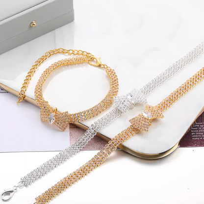 Pet Crystal Zircon Butterfly Necklace