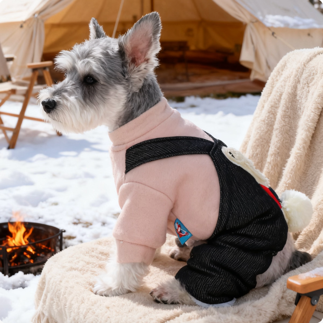 Bear overalls winter warm coat