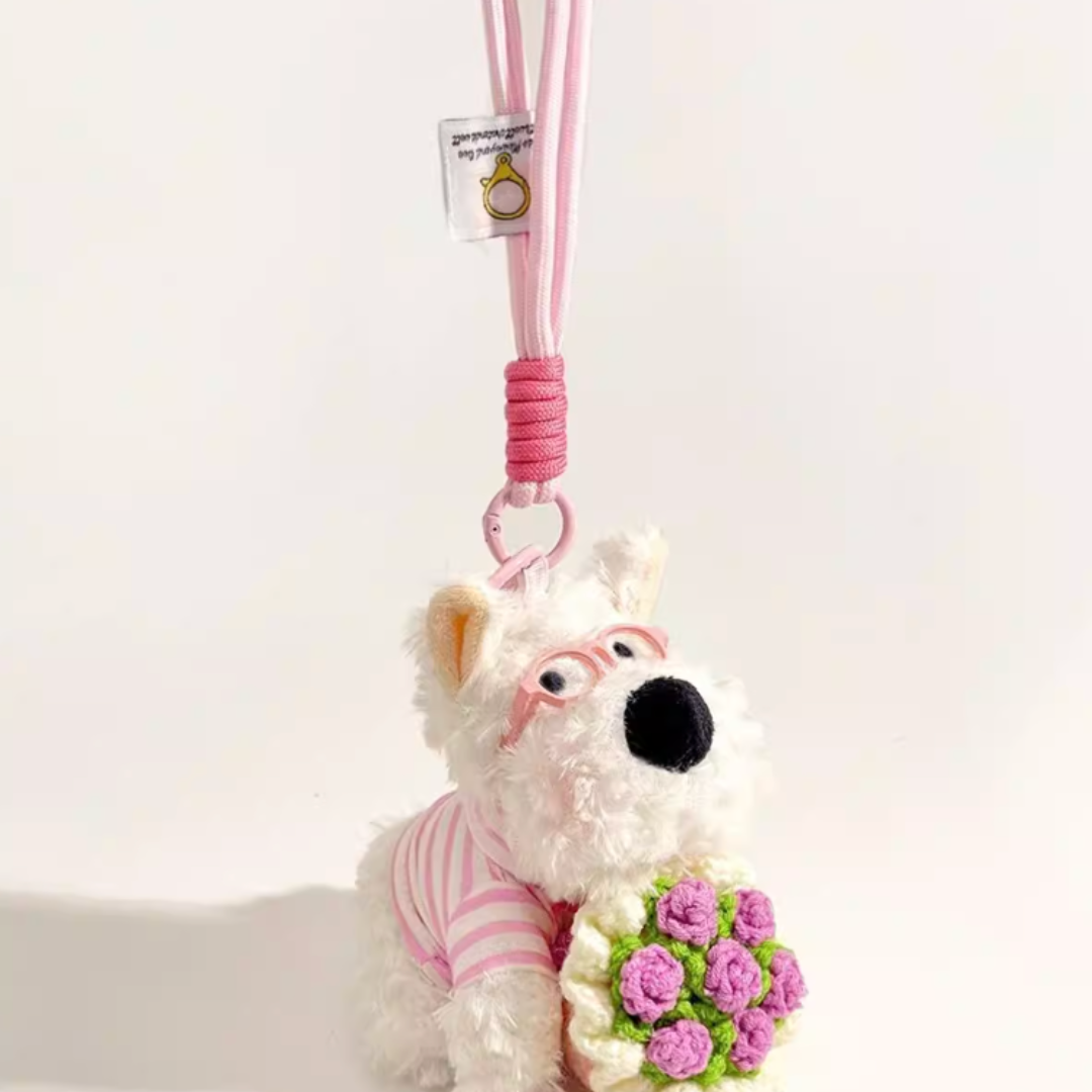 West Highland Backpack Keychain Plush Toy