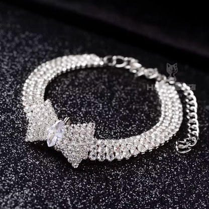 Pet Crystal Zircon Butterfly Necklace