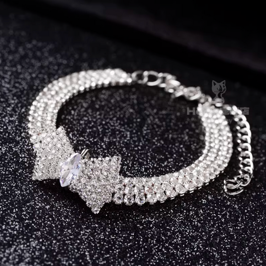 Pet Crystal Zircon Butterfly Necklace