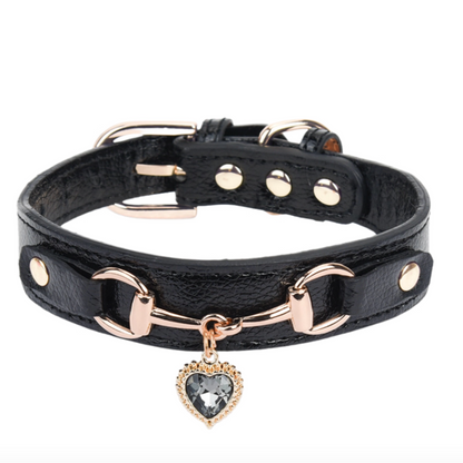 Pink | Black | Blue Heart Pendant Decorated Necklace
