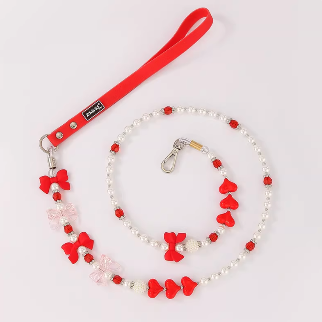 Pearl element cat and dog leash
