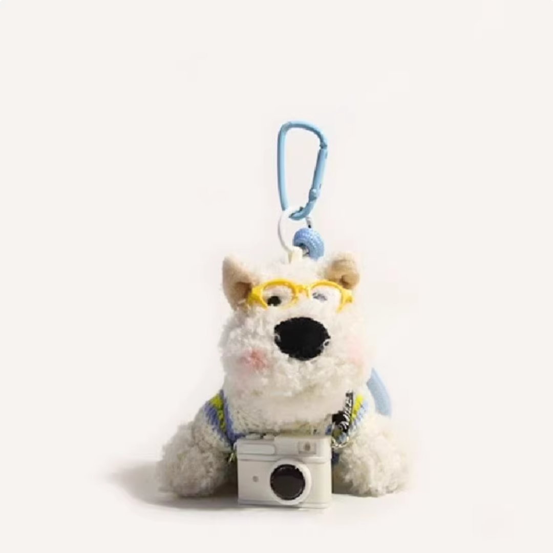 West Highland Backpack Keychain Plush Toy