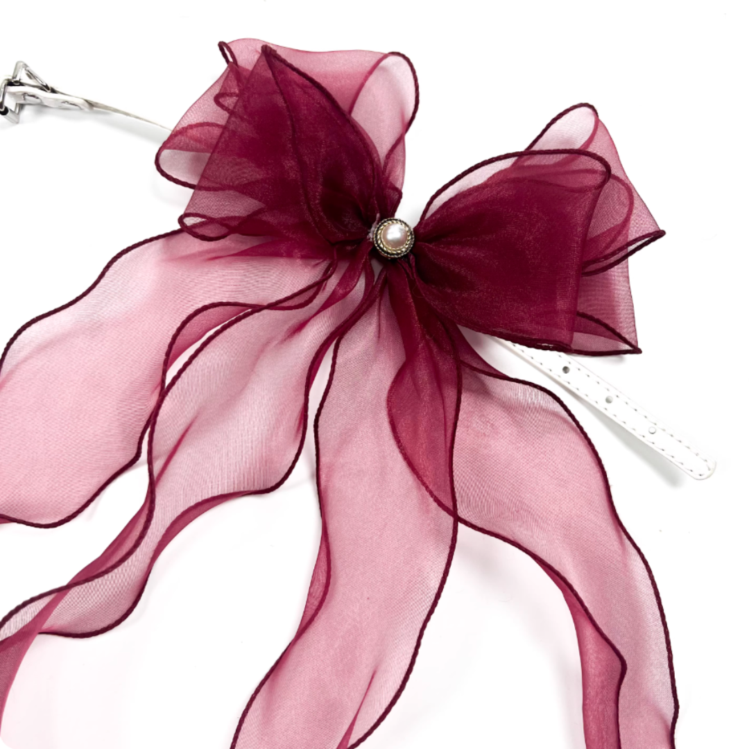 Adjustable cat collar with large bow | Devon cat | Sphynx cat