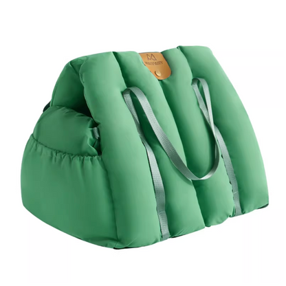 Meow Tea Green Cat Handheld & Car Dual-Use Travel Bag